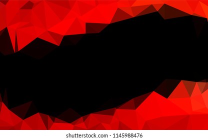 Light Red vector hexagon mosaic template. Creative geometric illustration in Origami style with gradient. A completely new design for your business.