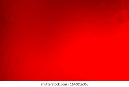 Light Red vector hexagon mosaic template. Triangular geometric sample with gradient.  A completely new design for your business.