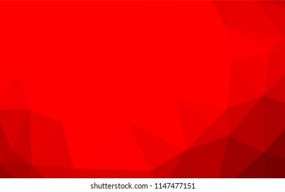 Light Red vector hexagon mosaic texture. Brand new colored illustration in blurry style with gradient. Triangular pattern for your business design.