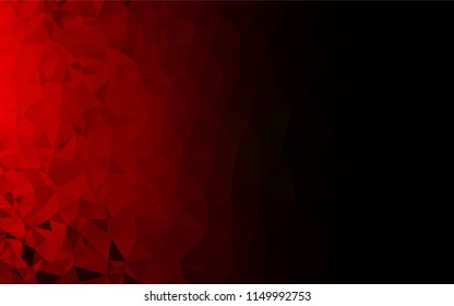 Light Red vector hexagon mosaic template. Glitter abstract illustration with an elegant design. The textured pattern can be used for background.
