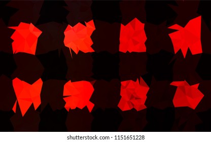Light Red vector hexagon mosaic texture. Creative illustration in halftone style with gradient. The completely new template can be used for your brand book.