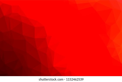 Light Red vector hexagon mosaic cover. Triangular geometric sample with gradient.  The completely new template can be used for your brand book.