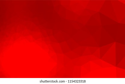 Light Red vector hexagon mosaic cover. Brand new colored illustration in blurry style with gradient. The polygonal design can be used for your web site.