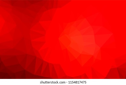 Light Red vector hexagon mosaic cover. Geometric illustration in Origami style with gradient.  A new texture for your design.