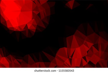 Light Red vector hexagon mosaic cover. Shining colored illustration in a Brand new style. Brand new style for your business design.
