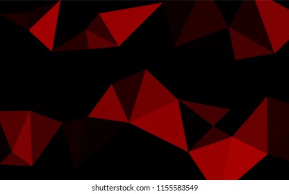 Light Red vector hexagon mosaic texture. Creative geometric illustration in Origami style with gradient. Brand new style for your business design.