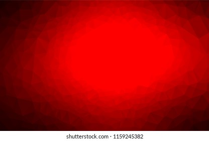 Light Red vector hexagon mosaic cover. Glitter abstract illustration with an elegant design. Brand new design for your business.