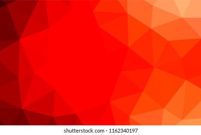 Light Red vector hexagon mosaic template. Glitter abstract illustration with an elegant design. A completely new design for your business.