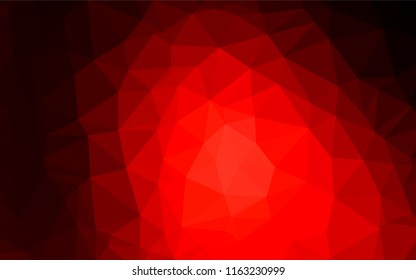 Light Red vector hexagon mosaic cover. Shining illustration, which consist of triangles. A new texture for your design.