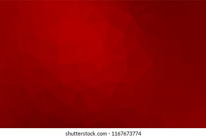 Light Red vector hexagon mosaic cover. Creative illustration in halftone style with gradient. The textured pattern can be used for background.