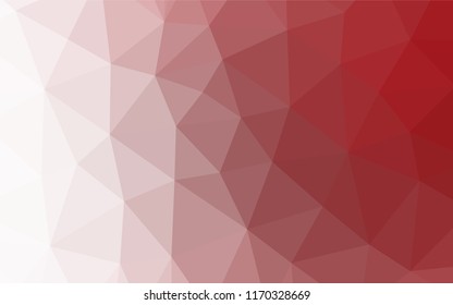 Light Red vector hexagon mosaic template. Geometric illustration in Origami style with gradient.  The completely new template can be used for your brand book.