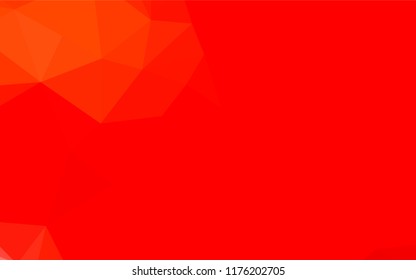 Light Red vector hexagon mosaic cover. Shining colored illustration in a Brand new style. The template can be used as a background for cell phones.