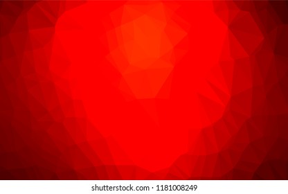 Light Red vector hexagon mosaic cover. Glitter abstract illustration with an elegant design. The textured pattern can be used for background.