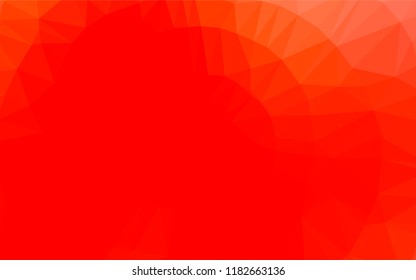 Light Red vector hexagon mosaic cover. A sample with polygonal shapes. Triangular pattern for your business design.