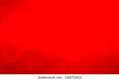 Light Red vector hexagon mosaic template. Creative illustration in halftone style with gradient. A new texture for your design.