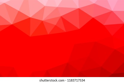 Light Red vector hexagon mosaic texture. Modern geometrical abstract illustration with gradient. Brand new design for your business.