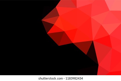 Light Red vector hexagon mosaic cover. Brand new colored illustration in blurry style with gradient. The best triangular design for your business.