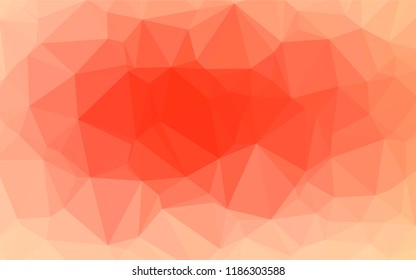 Light Red vector hexagon mosaic cover. Colorful illustration in abstract style with gradient. The template can be used as a background for cell phones.