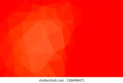 Light Red vector hexagon mosaic cover. Creative geometric illustration in Origami style with gradient. The textured pattern can be used for background.