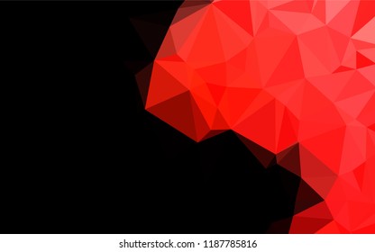 Light Red vector hexagon mosaic texture. Modern geometrical abstract illustration with gradient. A new texture for your design.