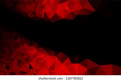 Light Red vector hexagon mosaic cover. Glitter abstract illustration with an elegant design. The textured pattern can be used for background.