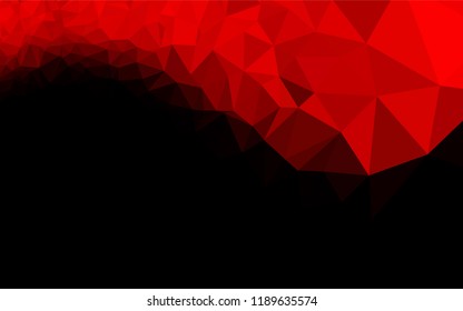 Light Red vector hexagon mosaic texture. An elegant bright illustration with gradient. The polygonal design can be used for your web site.