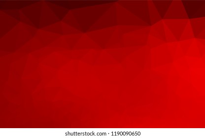 Light Red vector hexagon mosaic template. Colorful illustration in abstract style with gradient. Brand new design for your business.