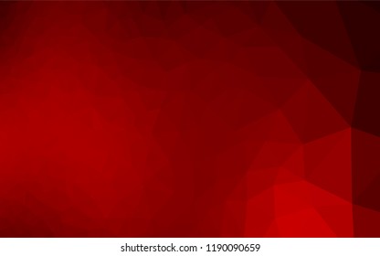 Light Red vector hexagon mosaic cover. Shining colored illustration in a Brand new style. The polygonal design can be used for your web site.