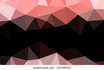 Light Red vector hexagon mosaic template. A sample with polygonal shapes. A completely new template for your business design.