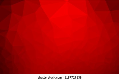 Light Red vector hexagon mosaic texture. Colorful abstract illustration with gradient. The completely new template can be used for your brand book.
