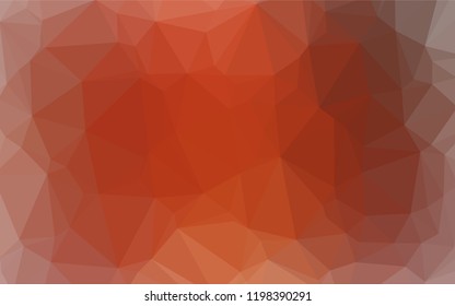 Light Red vector hexagon mosaic texture. Geometric illustration in Origami style with gradient.  Triangular pattern for your business design.