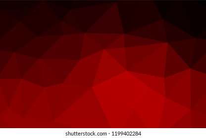 Light Red vector hexagon mosaic template. Geometric illustration in Origami style with gradient.  A new texture for your design.