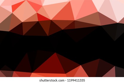 Light Red vector hexagon mosaic texture. Colorful illustration in abstract style with gradient. The textured pattern can be used for background.