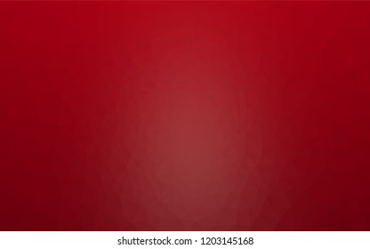 Light Red vector hexagon mosaic texture. Modern geometrical abstract illustration with gradient. Triangular pattern for your business design.