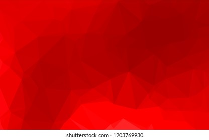Light Red vector hexagon mosaic cover. Colorful illustration in abstract style with gradient. The textured pattern can be used for background.
