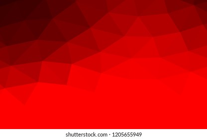 Light Red vector hexagon mosaic triangle mosaic. Colorful abstract illustration with gradient. A completely new template for your business design.