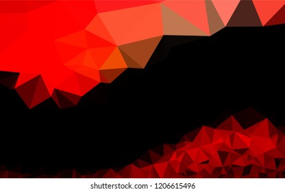 Light Red vector hexagon mosaic cover. Glitter abstract illustration with an elegant design. A completely new design for your business.