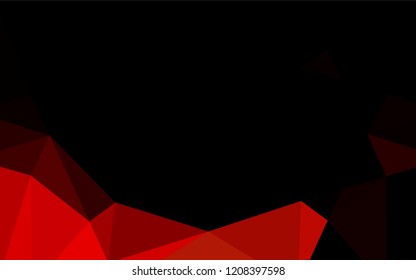 Light Red vector hexagon mosaic template. Creative geometric illustration in Origami style with gradient. The template can be used as a background for cell phones.