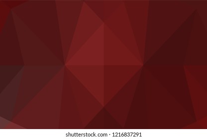 Light Red vector hexagon mosaic template. Colorful abstract illustration with gradient. The polygonal design can be used for your web site.