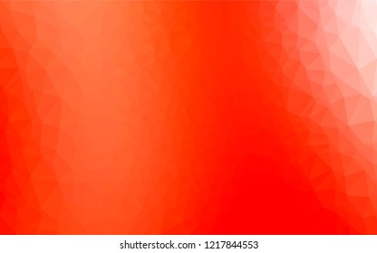 Light Red vector hexagon mosaic texture. Shining illustration, which consist of triangles. A new texture for your design.