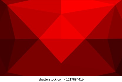 Light Red vector hexagon mosaic texture. Creative illustration in halftone style with gradient. Brand new style for your business design.