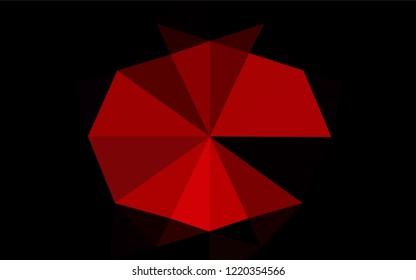 Light Red vector hexagon mosaic cover. Creative geometric illustration in Origami style with gradient. The completely new template can be used for your brand book.