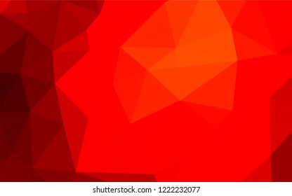 Light Red vector hexagon mosaic cover. Shining colored illustration in a Brand new style. Brand new design for your business.