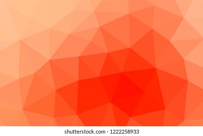 Light Red vector hexagon mosaic template. Modern geometrical abstract illustration with gradient. The completely new template can be used for your brand book.