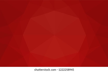 Light Red vector hexagon mosaic texture. Creative illustration in halftone style with gradient. The textured pattern can be used for background.