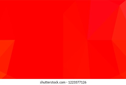 Light Red vector hexagon mosaic template. Triangular geometric sample with gradient.  Brand new design for your business.