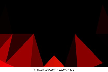 Light Red vector hexagon mosaic texture. Geometric illustration in Origami style with gradient.  The polygonal design can be used for your web site.
