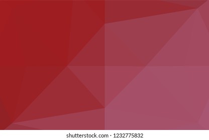Light Red vector hexagon mosaic texture. Colorful illustration in abstract style with gradient. Triangular pattern for your business design.