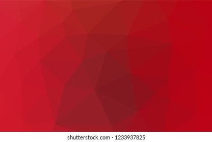 Light Red vector hexagon mosaic template. An elegant bright illustration with gradient. The best triangular design for your business.