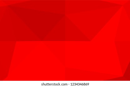 Light Red vector hexagon mosaic cover. A sample with polygonal shapes. A new texture for your design.